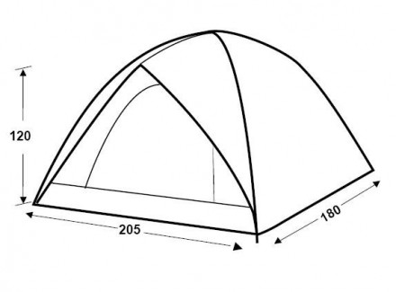 Палатка King Camp FAMILY Fiber 2+1, (2-3 местная)